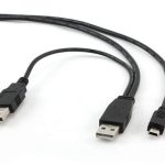 Gembird USB dual kabl tip A na tip Mini 90cm