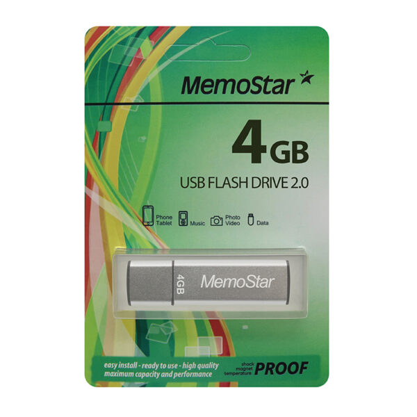 USB Flash memorija MemoStar 4GB CUBOID srebrna
