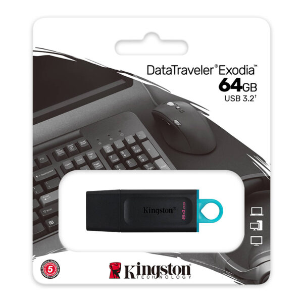 USB Flash memorija Kingston Data Traveler Exodia 64GB 3.2 DTX crno plava