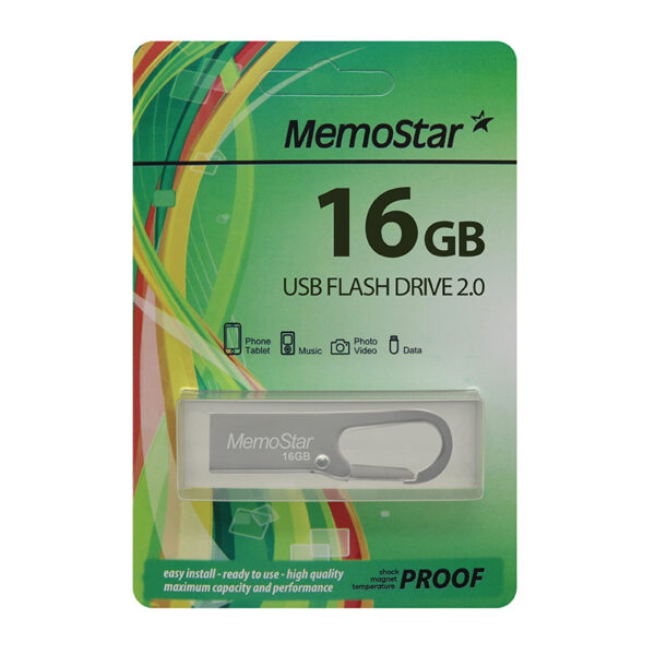 USB Flash memorija MemoStar 16GB HOOK 2.0 metalna