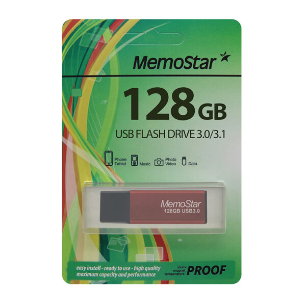 USB Flash memorija MemoStar 128GB SLIM 3.0 crvena