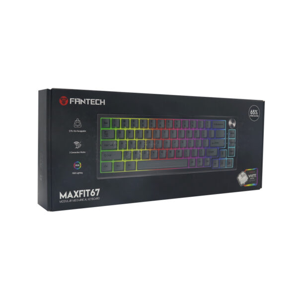 Tastatura gejmerska mehanicka bezicna MAXFIT67 MK858 crna (Kaith box white switch) FANTECH