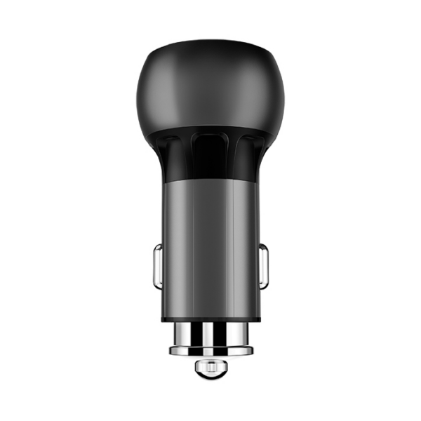 Auto punjac LDNIO 3.6V 3.0A sa iPhone kablom za brzo punjenje i 2 USB-a crni