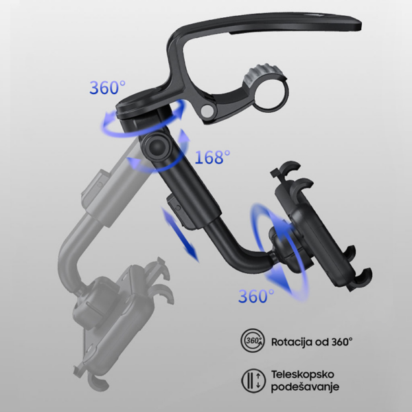 Drzac za mobilni telefon za auto-suncobran V5