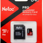Micro SDXC Netac 64GB P500 Extreme Pro NT02P500PRO-064G-R + SD adapter