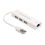 Adapter USB 2.0 na RJ45 i USB HUB 3 porta 2u1 JWD-U25