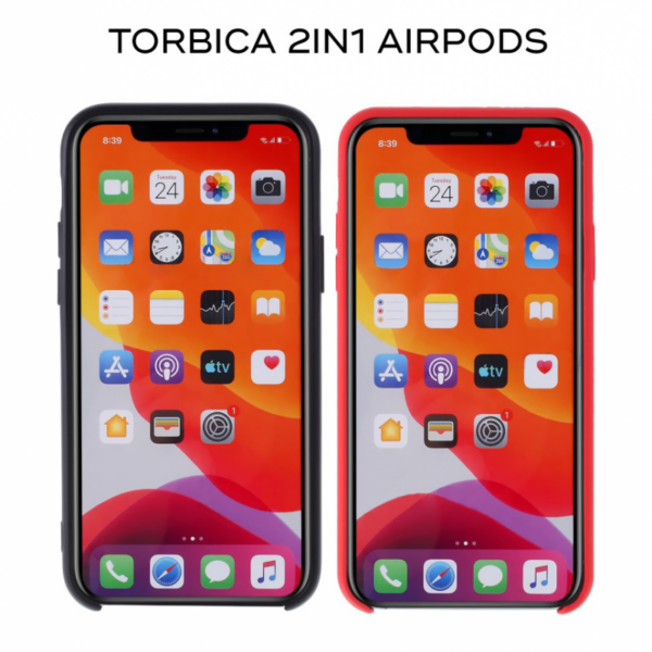 Torbica 2in1 airpods za iPhone 11 Pro Max 6.5 crna