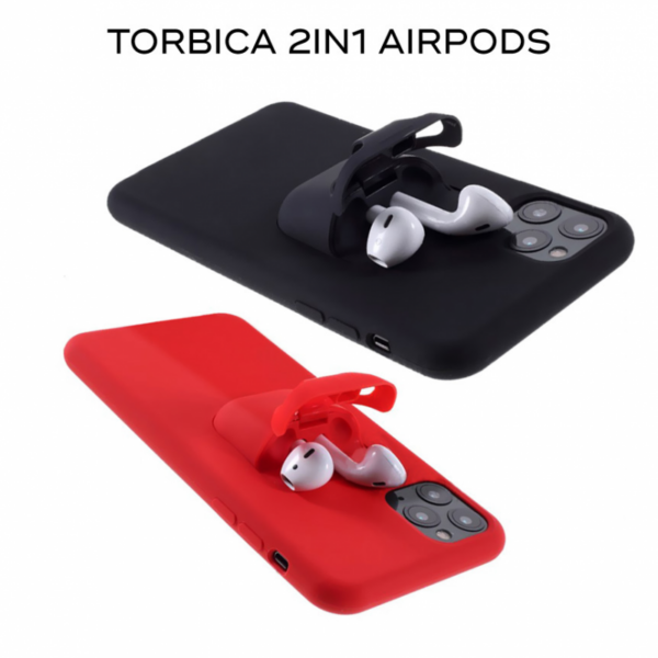 Torbica 2in1 airpods za iPhone 11 Pro Max 6.5 crna