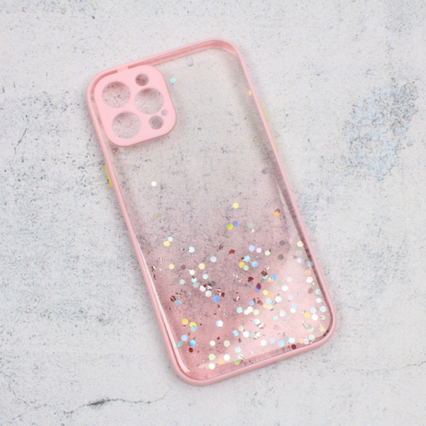 Torbica Frame Glitter za iPhone 12 Pro 6.1 roze