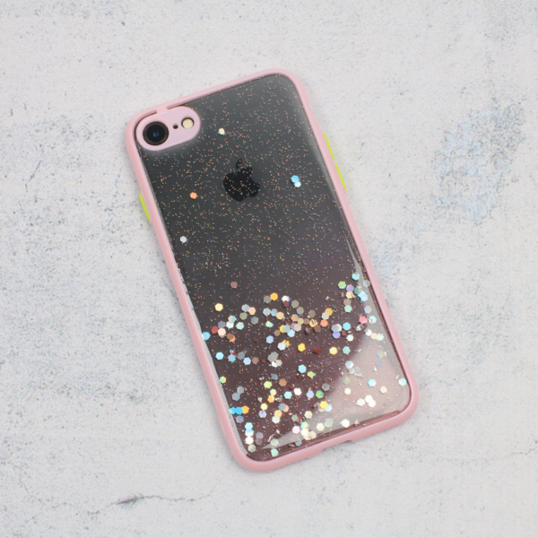 Torbica Frame Glitter za iPhone 7/8/SE 2020/2022 roze