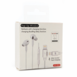 Slusalice sa adapterom za punjenje JH-015 za iPhone lightning bele - Slika 3