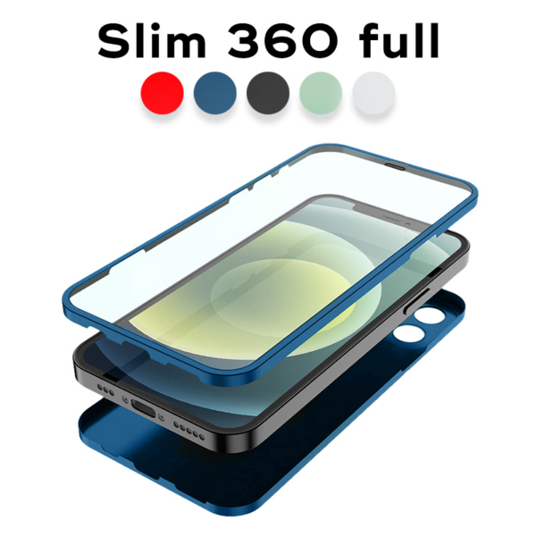 Torbica Slim 360 Full za iPhone 12 Pro 6.1 crna