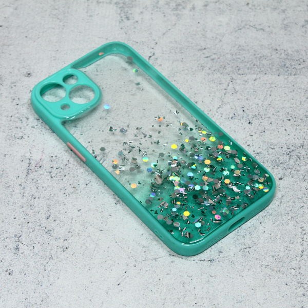 Torbica Frame Glitter za iPhone 13 6.1 mint