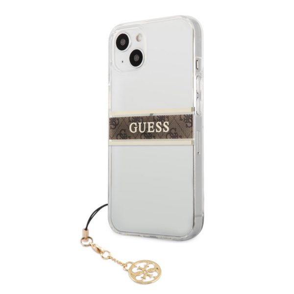 Torbica Guess 4G Stripe Charm za iPhone 13 6.1 braon (GUHCP13MKB4GBR)