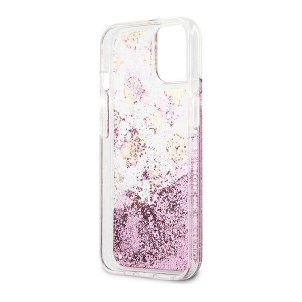 Torbica Guess Hc Liquid Glitter Peony za iPhone 13 6.1 roze (GUHCP13MLGPEPI)