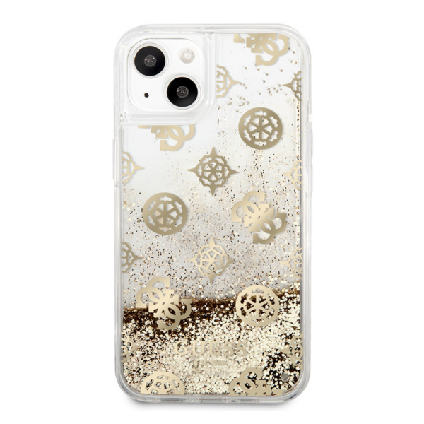 Torbica Guess Hc Liquid Glitter Peony za iPhone 13 6.1 zlatna (GUHCP13MLGPEGO)