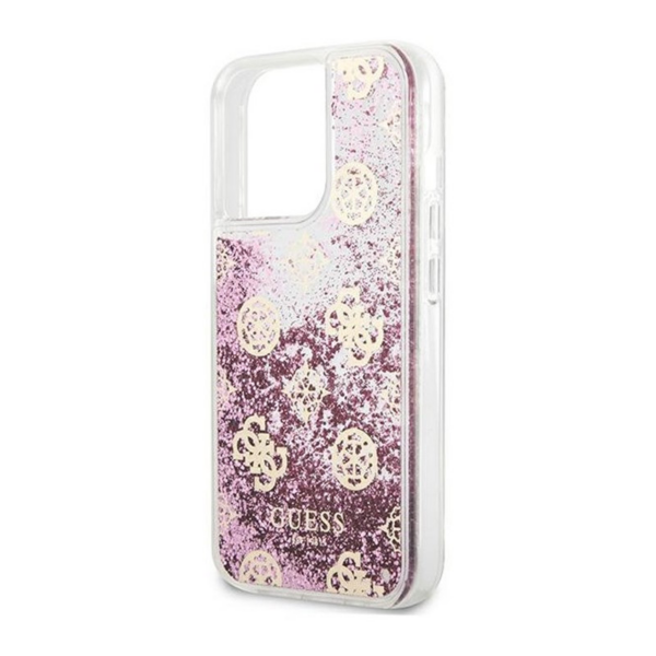 Torbica Guess Hc Liquid Glitter Peony za iPhone 13 Pro 6.1 roze (GUHCP13LLGPEPI)