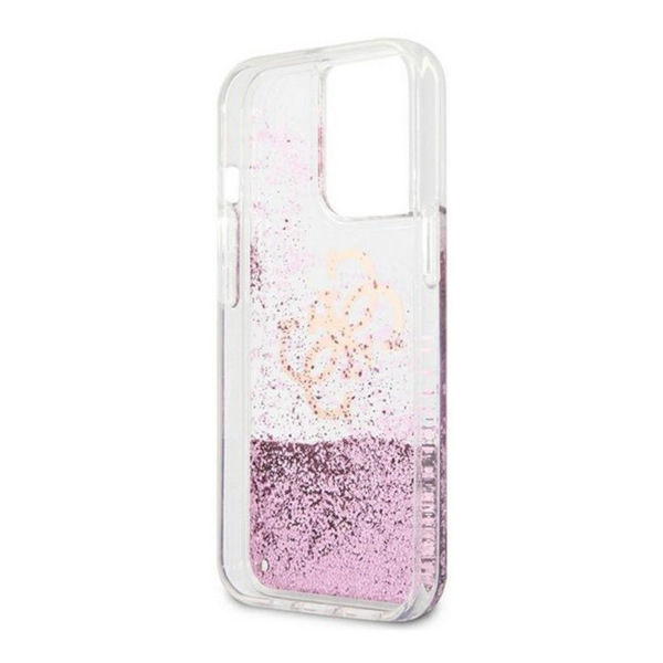 Torbica Guess Hc Liquid Glitter Peony za iPhone 13 Pro 6.1 roze (GUHCP13LLGPEPI)