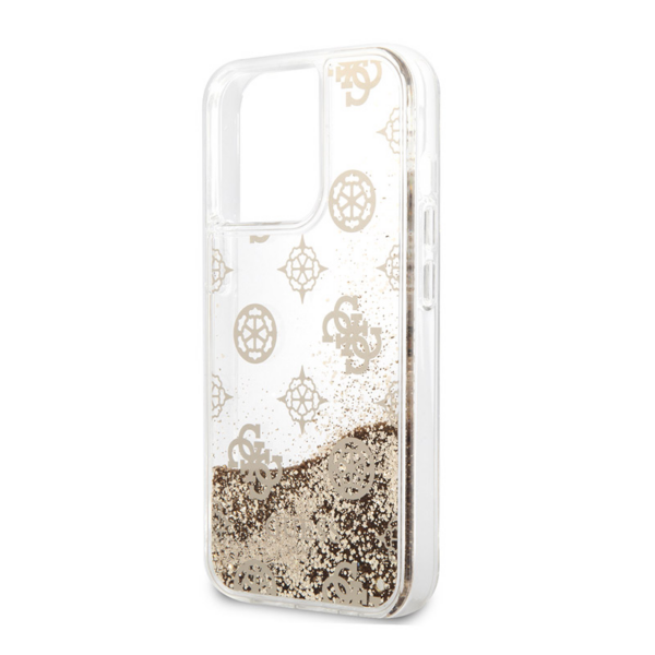 Torbica Guess Hc Liquid Glitter Peony za iPhone 13 Pro 6.1 zlatna (GUHCP13LLGPEGO)