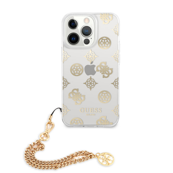 Torbica Guess Hc Pc Chain Handle Peony za iPhone 13 Pro 6.1 zlatna (GUHCP13LKSPEGO)