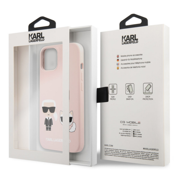 Torbica Karl Lagerfeld & Choupette za iPhone 13 6.1 svetlo roze (KLHCP13MSSKCI)