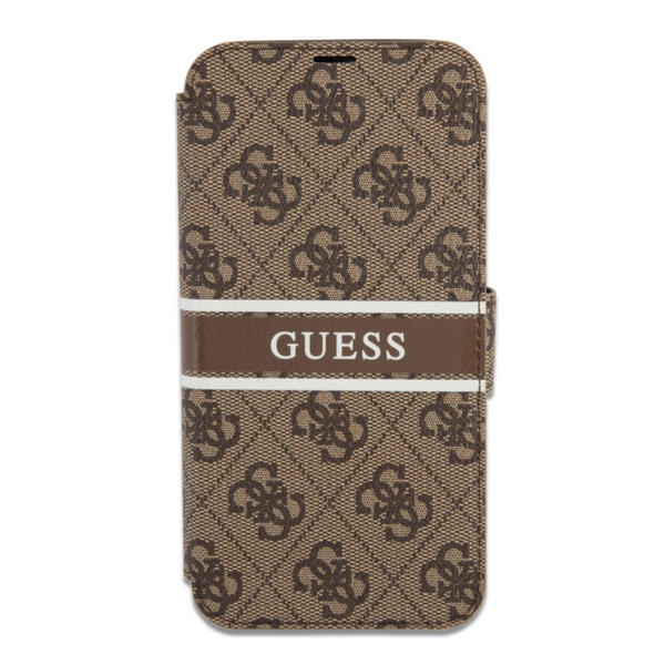 Torbica na preklop Guess Bk Pu 4G Stripe za iPhone 13 6.1 braon (GUBKP13M4GDBR)