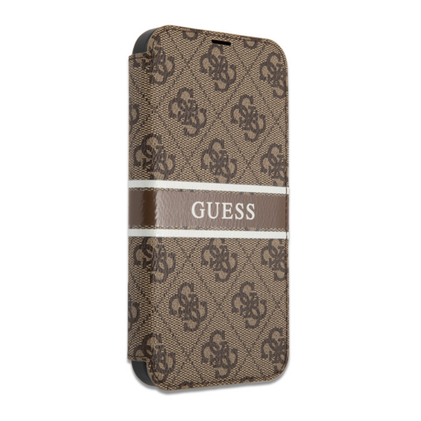 Torbica na preklop Guess Bk Pu 4G Stripe za iPhone 13 6.1 braon (GUBKP13M4GDBR)