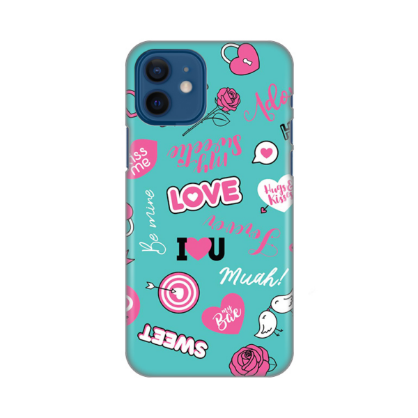 Torbica Silikonska Print za iPhone 12 6.1 Love