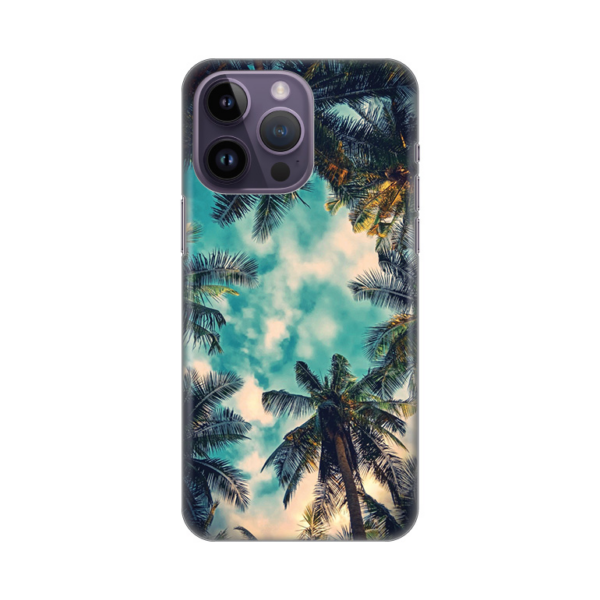 Torbica Silikonska Print Skin za iPhone 14 Pro Max 6.7 Palm tree