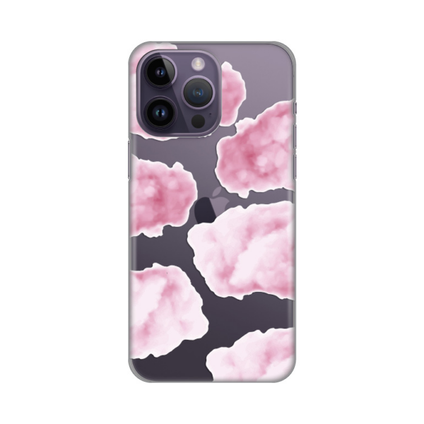 Torbica Silikonska Print Skin za iPhone 14 Pro Max 6.7 Pink Clouds