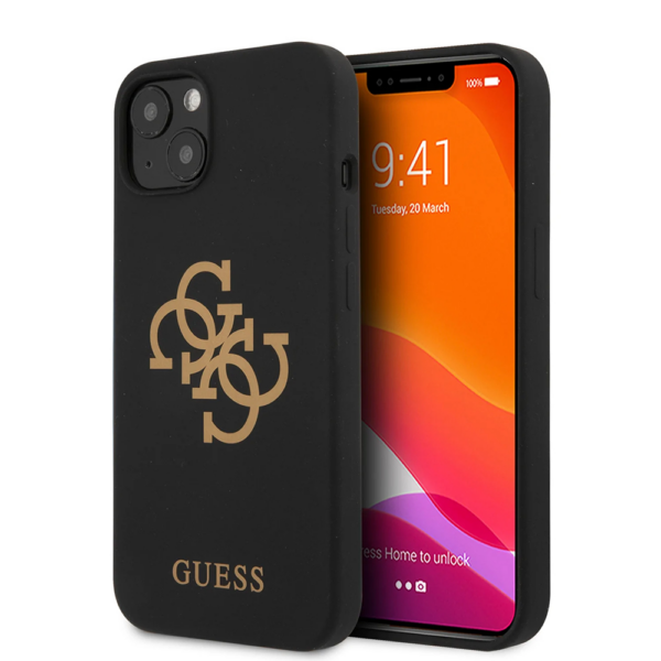 Torbica Guess Hc Silicone za iPhone 13 6.1 crna (GUHCP13MLS4GGBK)