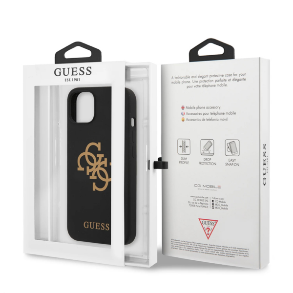 Torbica Guess Hc Silicone za iPhone 13 6.1 crna (GUHCP13MLS4GGBK)