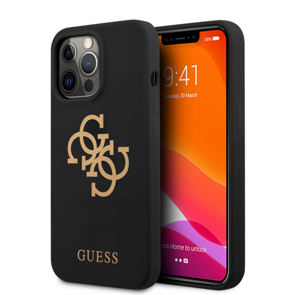 Torbica Guess Hc Silicone za iPhone 13 Pro Max 6.7 crna (GUHCP13XLS4GGBK)