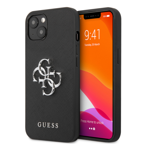 Torbica Guess Saffiano Big za iPhone 13 6.1 crna (GUHCP13MSA4GSBK)