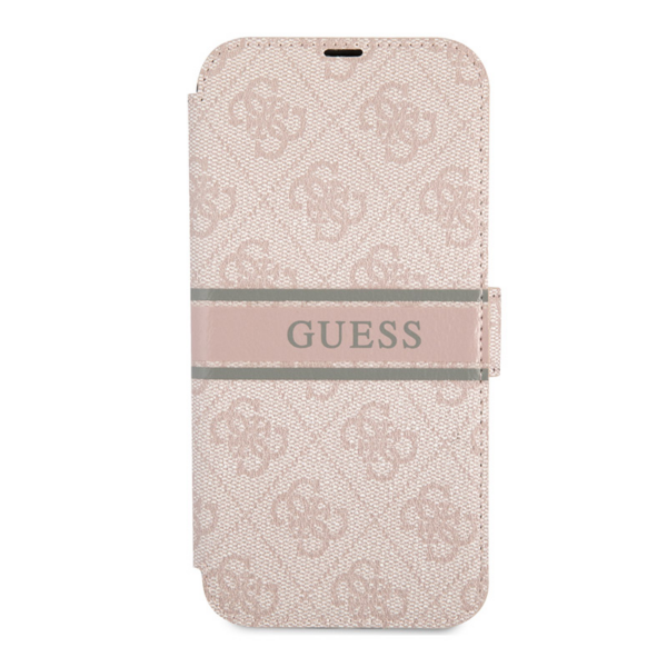 Torbica Guess Stripe Bk Pu za iPhone 13 6.1 roze (GUBKP13M4GDPI)