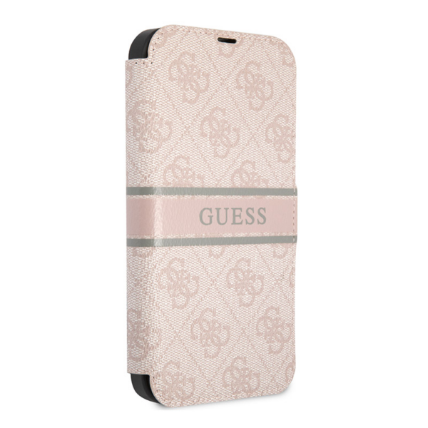 Torbica Guess Stripe Bk Pu za iPhone 13 6.1 roze (GUBKP13M4GDPI)