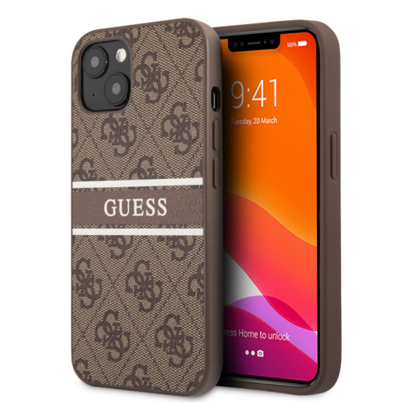 Torbica Guess Stripe za iPhone 13 6.1 braon (GUHCP13M4GDBR)