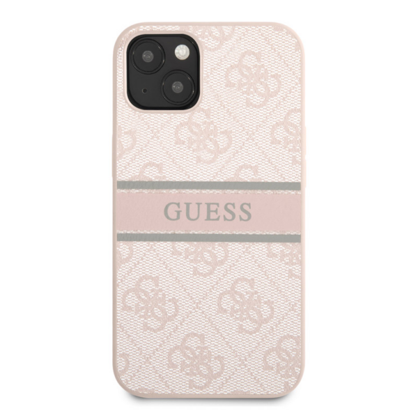 Torbica Guess Stripe za iPhone 13 6.1 roze (GUHCP13M4GDPI)