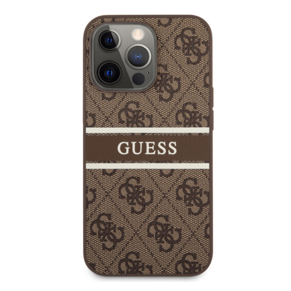 Torbica Guess Stripe za iPhone 13 Pro 6.1 braon (GUHCP13L4GDBR)