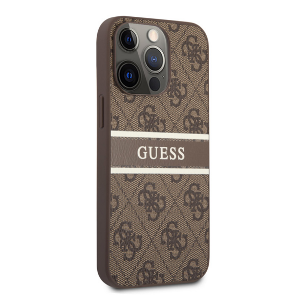 Torbica Guess Stripe za iPhone 13 Pro 6.1 braon (GUHCP13L4GDBR)