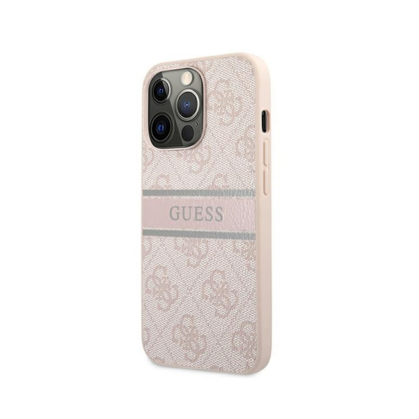 Torbica Guess Stripe za iPhone 13 Pro Max 6.7 roze (GUHCP13X4GDPI)