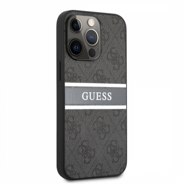 Torbica Guess Stripe za iPhone 13 Pro Max 6.7 siva (GUHCP13X4GDGR)