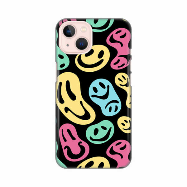 Torbica Silikonska Print za iPhone 13 6.1 Black Color Smiles