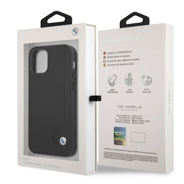 Torbica BMW Hc Leather Deboss za iPhone 13 Pro (6.1) crna (BMHCP13LRCDPK)