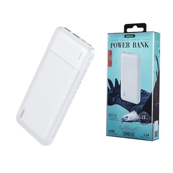 Back up baterija REMAX Lango RPP-96 2USB 10000mAh bela