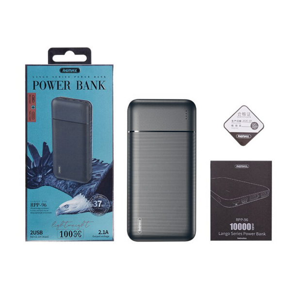 Back up baterija REMAX Lango RPP-96 2USB 10000mAh crna