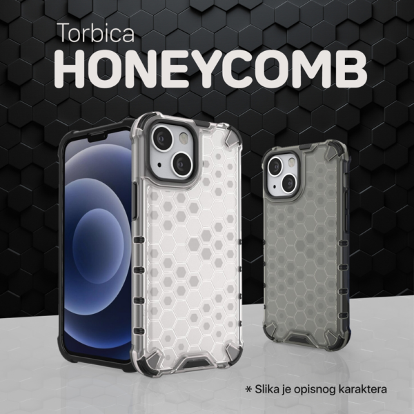 Torbica Honeycomb za iPhone 14 6.1 bela