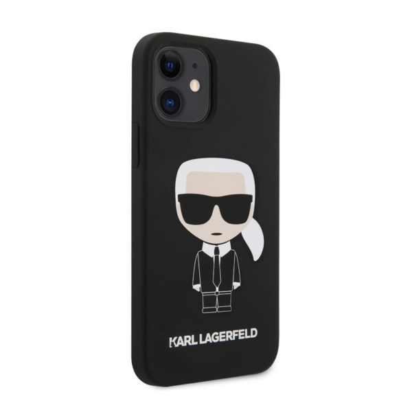 Torbica Karl Lagerfeld Hc Silicone Full Body Ikonic za iPhone 12 mini 5.4 crna (KLHCP12SSLFKBK)