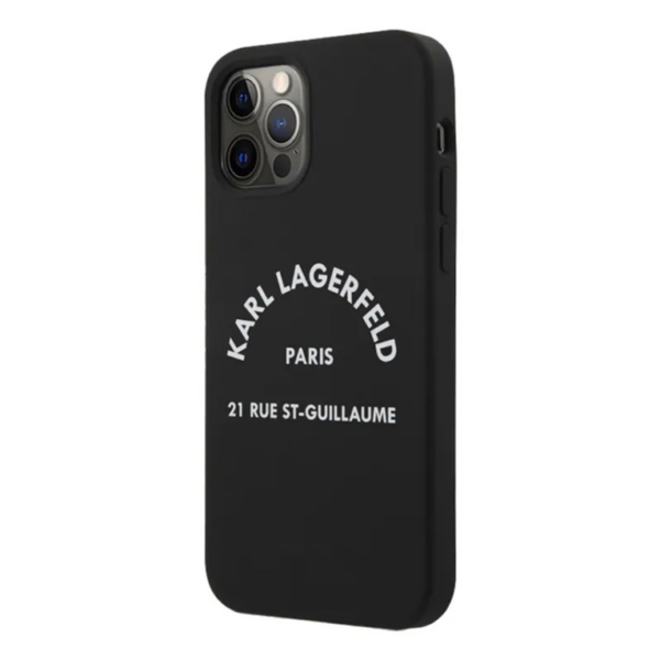 Torbica Karl Lagerfeld Hc Silicone RSG za iPhone 12/12 Pro 6.1 crna (KLHCP12MSLSGRBK)