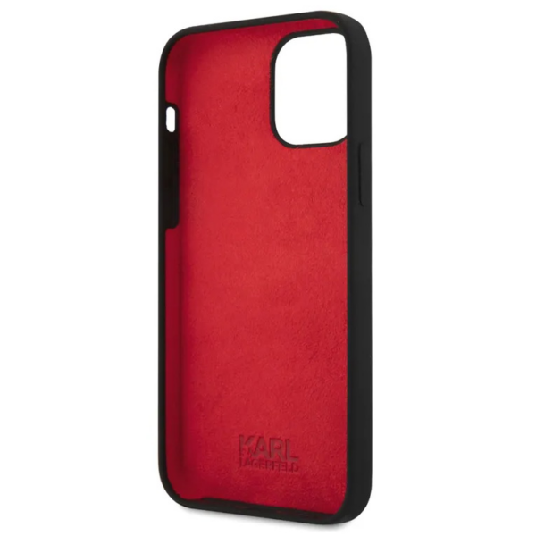 Torbica Karl Lagerfeld Hc Silicone RSG za iPhone 12/12 Pro 6.1 crna (KLHCP12MSLSGRBK)